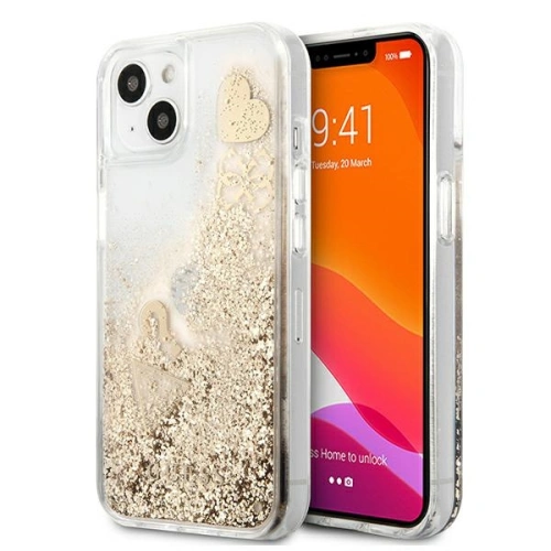 Kup Etui Guess GUHCP13MGLHFLGO Apple iPhone 13 gold/złoty hardcase Glitter Charms - GUE1312GLD - {ean13} - Sklep Home Screen