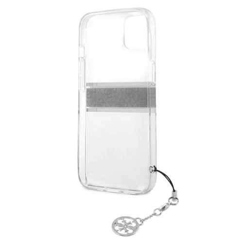 Kup Case Guess GUHCP13MKB4GGR Apple iPhone 13 Transparent Hardcase 4G Graues Strap Charm - GUE1314CL - {ean13} - Sklep Home Screen