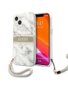 Case Guess GUHCP13MKMABGR Apple iPhone 13 grau/hardcase Marble Strap Collection