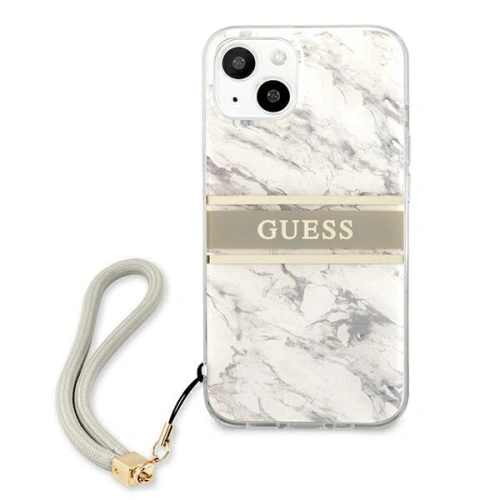 Kup Case Guess GUHCP13MKMABGR Apple iPhone 13 grau/hardcase Marble Strap Collection - GUE1315GRY - {ean13} - Sklep Home Screen