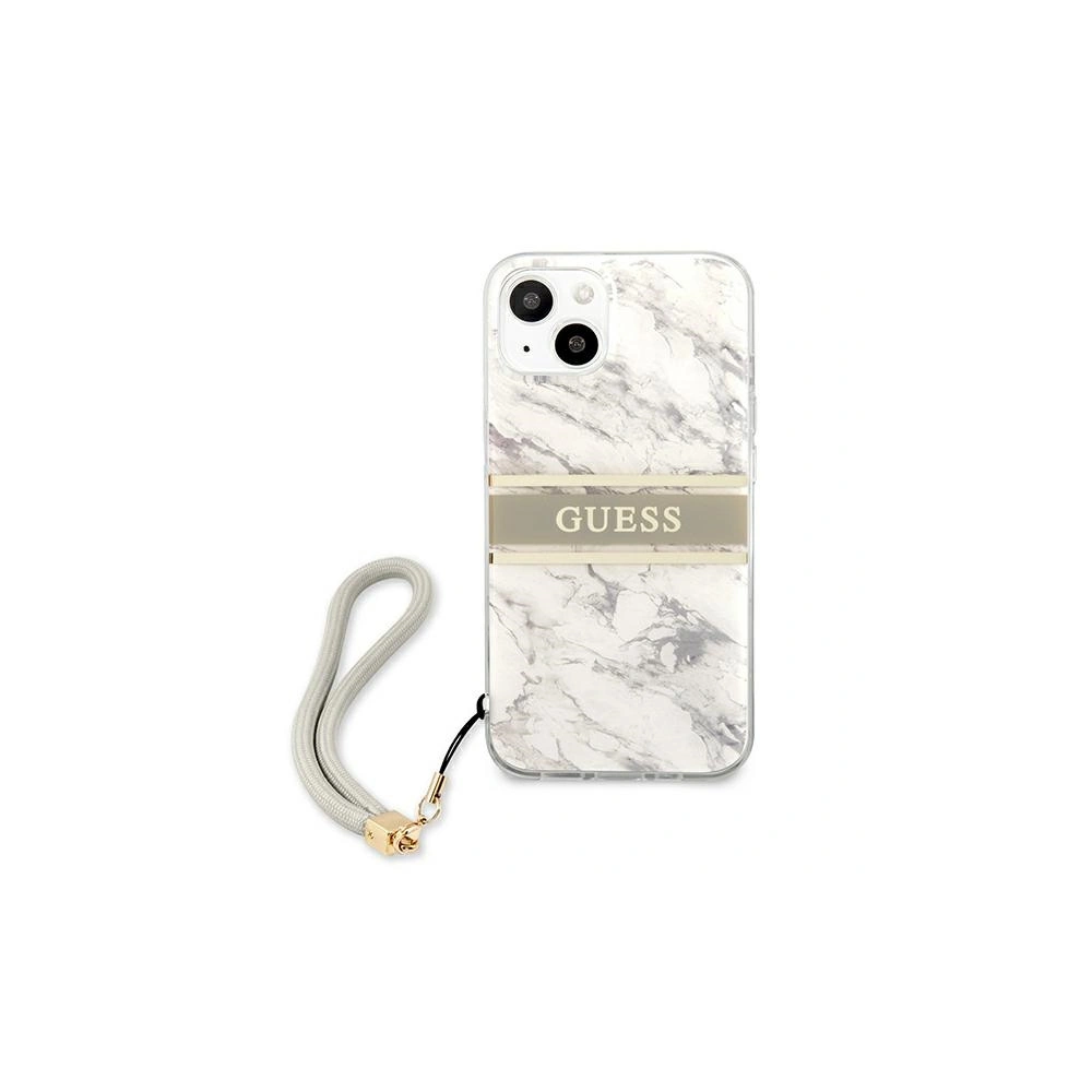 Etui Guess GUHCP13MKMABGR Apple iPhone 13 szary/grey hardcase Marble Strap Collection