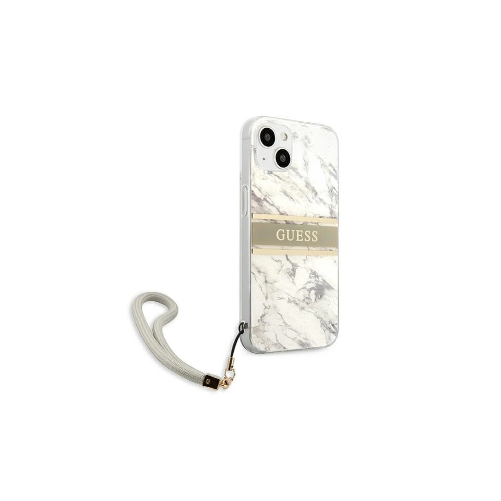 Etui Guess GUHCP13MKMABGR Apple iPhone 13 szary/grey hardcase Marble Strap Collection
