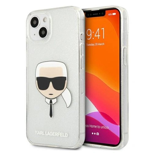 Kup Case Karl Lagerfeld KLHCP13MKHTUGLS Apple iPhone 13 silber/hardcase Glitter Karl`s Head - KLD673SLV - {ean13} - Sklep Home Screen