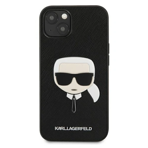 Kup Etui Karl Lagerfeld KLHCP13MSAKHBK Apple iPhone 13 černý/black hardcase Saffiano Ikonik Karl`s Head - KLD674BLK - {ean13} - Sklep Home Screen