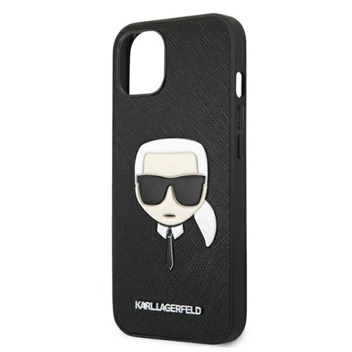 Kup Etui Karl Lagerfeld KLHCP13MSAKHBK Apple iPhone 13 černý/black hardcase Saffiano Ikonik Karl`s Head - KLD674BLK - {ean13} - Sklep Home Screen