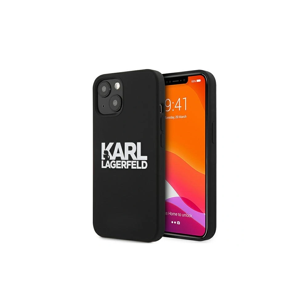 Etui Karl Lagerfeld KLHCP13MSLKLRBK Apple iPhone 13 Silicone Stack Logo czarny/black