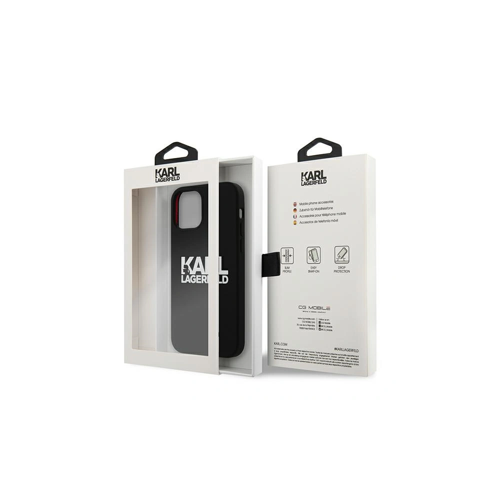 Etui Karl Lagerfeld KLHCP13MSLKLRBK Apple iPhone 13 Silicone Stack Logo czarny/black