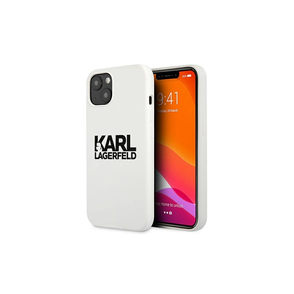 Etui Karl Lagerfeld KLHCP13MSLKLWH Apple iPhone 13 Silicone Stack Logo biały/white