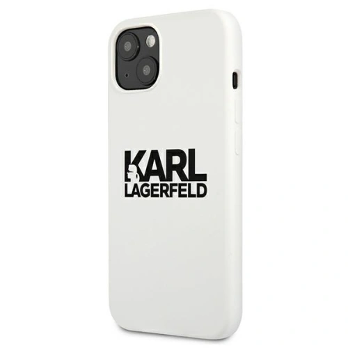 Kup Etui Karl Lagerfeld KLHCP13MSLKLWH Apple iPhone 13 Silicone Stack Logo alb/white - KLD676WHT - {ean13} - Sklep Home Screen