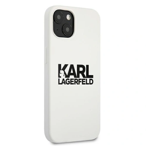 Kup Etui Karl Lagerfeld KLHCP13MSLKLWH Apple iPhone 13 Silicone Stack Logo alb/white - KLD676WHT - {ean13} - Sklep Home Screen