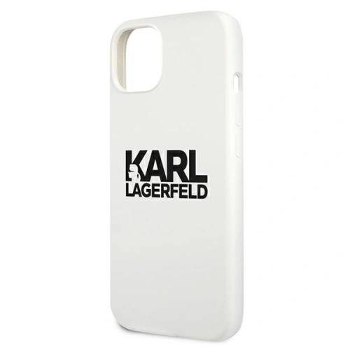 Kup Etui Karl Lagerfeld KLHCP13MSLKLWH Apple iPhone 13 Silicone Stack Logo alb/white - KLD676WHT - {ean13} - Sklep Home Screen