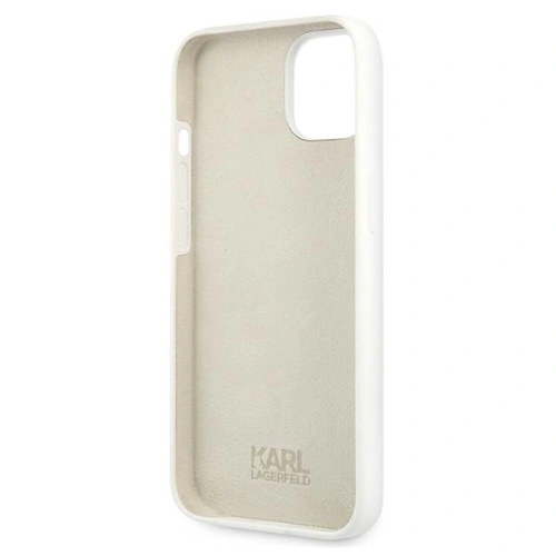 Kup Etui Karl Lagerfeld KLHCP13MSLKLWH Apple iPhone 13 Silicone Stack Logo alb/white - KLD676WHT - {ean13} - Sklep Home Screen