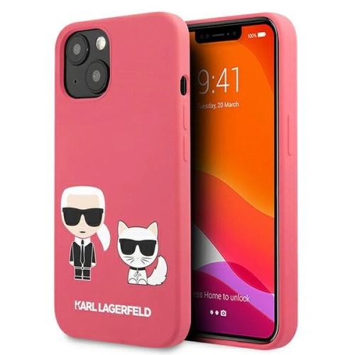 Kup Etui Karl Lagerfeld KLHCP13MSSKCP Apple iPhone 13 kemény tok rózsaszín/pink Szilikon Karl & Choupette - KLD677PNK - {ean13} - Sklep Home Screen