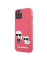 Kup Etui Karl Lagerfeld KLHCP13MSSKCP Apple iPhone 13 hardcase różowy/pink Silicone Karl & Choupette - KLD677PNK - {ean13} - Sklep Home Screen