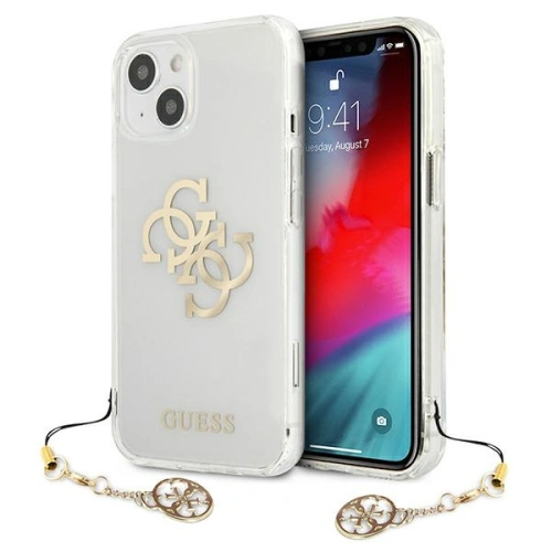Kup Etui Guess GUHCP13MKS4GGO Apple iPhone 13 Transparentní tvrdý obal 4G Gold Charms Collection - GUE1316CL - {ean13} - Sklep Home Screen