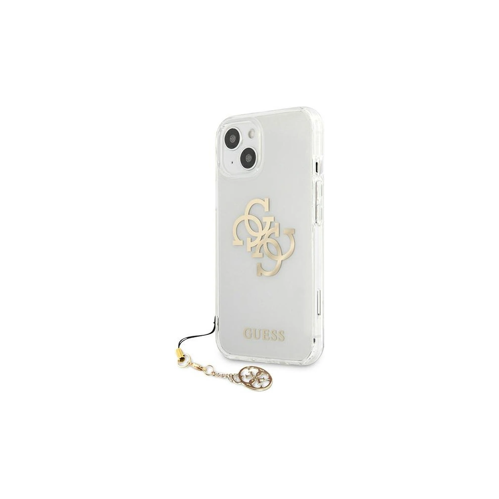 Etui Guess GUHCP13MKS4GGO Apple iPhone 13 Transparent hardcase 4G Gold Charms Collection
