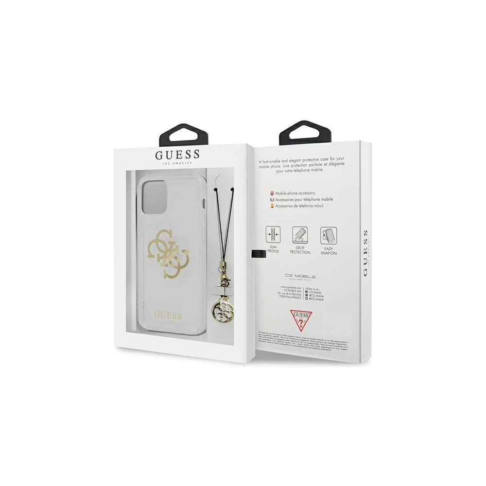 Etui Guess GUHCP13MKS4GGO Apple iPhone 13 Transparent hardcase 4G Gold Charms Collection