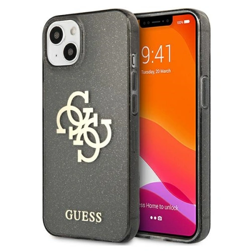 Kup Etui Guess GUHCP13MPCUGL4GBK Apple iPhone 13 czarny/black hard case Glitter 4G Big Logo - GUE1317BLK - {ean13} - Sklep Home Screen