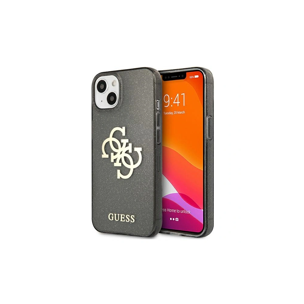 Etui Guess GUHCP13MPCUGL4GBK Apple iPhone 13 czarny/black hard case Glitter 4G Big Logo
