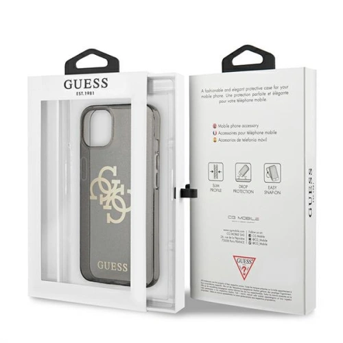 Kup Etui Guess GUHCP13MPCUGL4GBK Apple iPhone 13 czarny/black hard case Glitter 4G Big Logo - GUE1317BLK - {ean13} - Sklep Home Screen