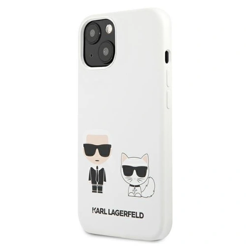 Kup Etui Karl Lagerfeld KLHCP13MSSKCW Apple iPhone 13 hardcase bílý/white Silicone Karl & Choupette - KLD678WHT - {ean13} - Sklep Home Screen