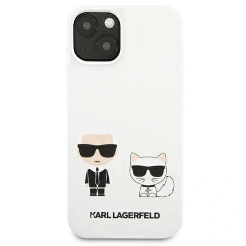 Kup Etui Karl Lagerfeld KLHCP13MSSKCW Apple iPhone 13 hardcase bílý/white Silicone Karl & Choupette - KLD678WHT - {ean13} - Sklep Home Screen