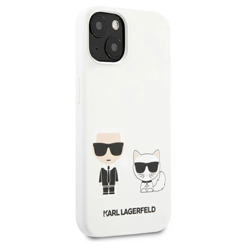 Kup Etui Karl Lagerfeld KLHCP13MSSKCW Apple iPhone 13 hardcase bílý/white Silicone Karl & Choupette - KLD678WHT - {ean13} - Sklep Home Screen