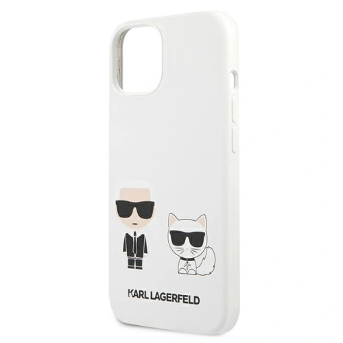 Kup Etui Karl Lagerfeld KLHCP13MSSKCW Apple iPhone 13 hardcase bílý/white Silicone Karl & Choupette - KLD678WHT - {ean13} - Sklep Home Screen