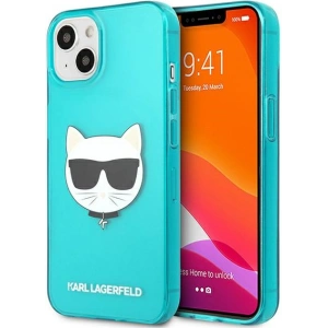 Kup Etui Karl Lagerfeld KLHCP13SCHTRB Apple iPhone 13 mini albastru/blue hardcase Glitter Choupette Fluo - KLD679BLU - {ean13} - Sklep Home Screen