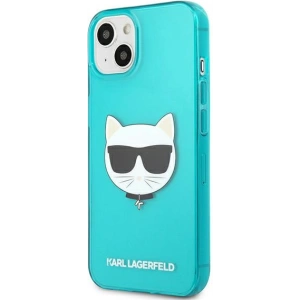 Kup Case Karl Lagerfeld KLHCP13SCHTRB Apple iPhone 13 mini blau/hardcase Glitter Choupette Fluo - KLD679BLU - {ean13} - Sklep Home Screen