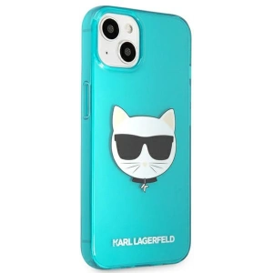 Kup Case Karl Lagerfeld KLHCP13SCHTRB Apple iPhone 13 mini blau/hardcase Glitter Choupette Fluo - KLD679BLU - {ean13} - Sklep Home Screen