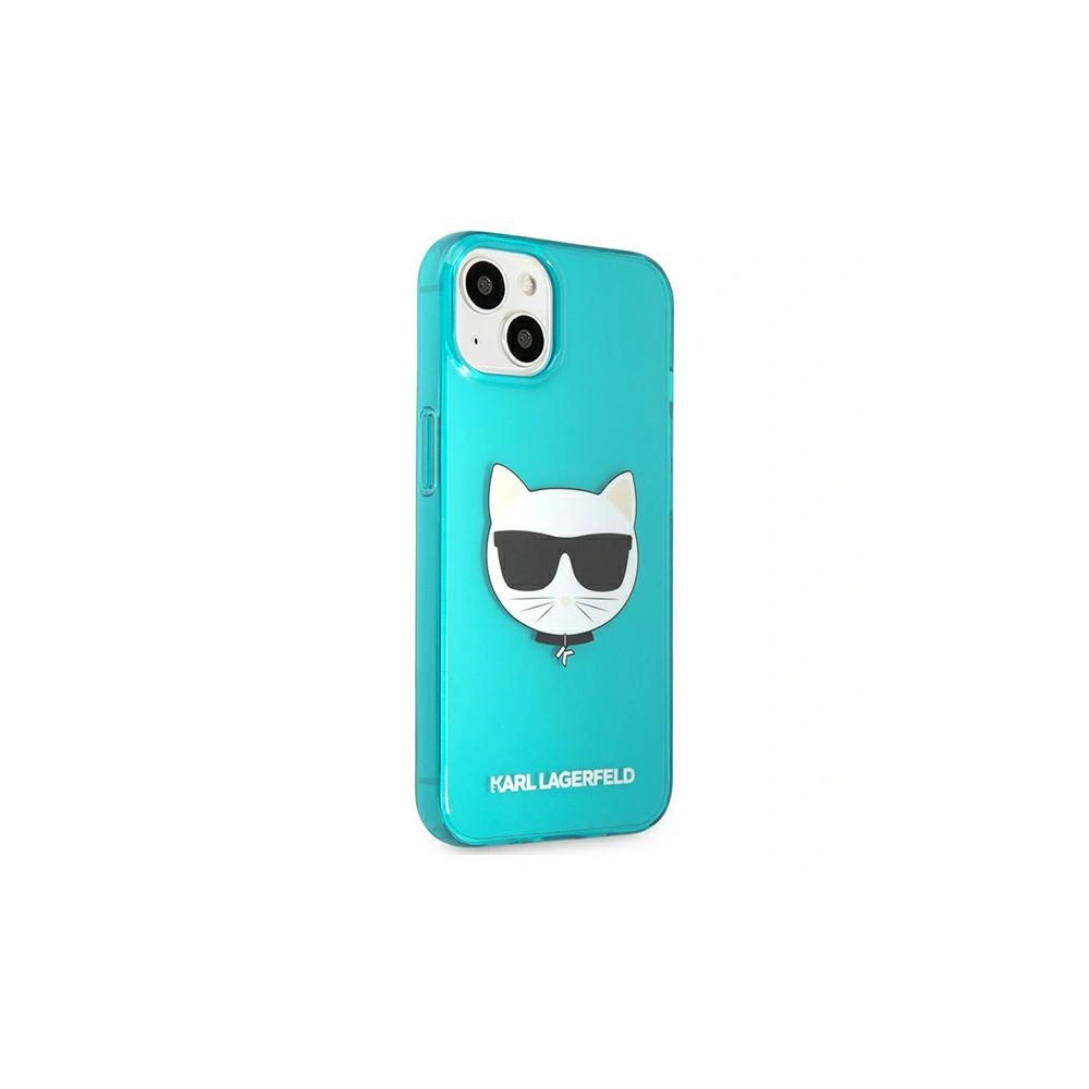 Etui Karl Lagerfeld KLHCP13SCHTRB Apple iPhone 13 mini niebieski/blue hardcase Glitter Choupette Fluo