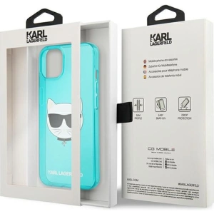 Kup Case Karl Lagerfeld KLHCP13SCHTRB Apple iPhone 13 mini blau/hardcase Glitter Choupette Fluo - KLD679BLU - {ean13} - Sklep Home Screen