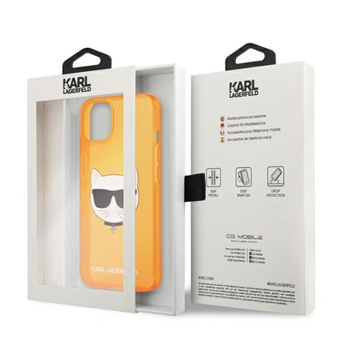 Buy Karl Lagerfeld KLHCP13SCHTRO Apple iPhone 13 mini orange hardcase Glitter Choupette Fluo - KLD680PNK - {ean13} - Home Screen Store Europe