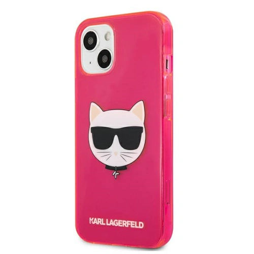 Kup Etui Karl Lagerfeld KLHCP13SCHTRP Apple iPhone 13 mini rózsaszín/pink keménytok Glitter Choupette Fluo - KLD681PNK - {ean13} - Sklep Home Screen