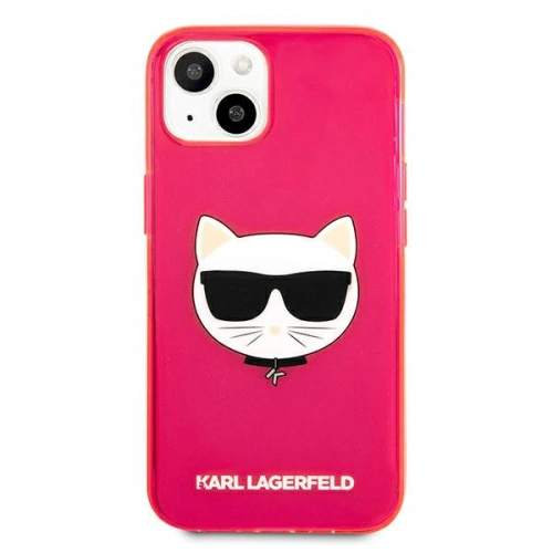 Kup Etui Karl Lagerfeld KLHCP13SCHTRP Apple iPhone 13 mini rózsaszín/pink keménytok Glitter Choupette Fluo - KLD681PNK - {ean13} - Sklep Home Screen