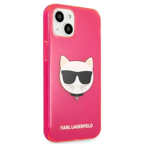 Kup Etui Karl Lagerfeld KLHCP13SCHTRP Apple iPhone 13 mini różowy/pink hardcase Glitter Choupette Fluo - KLD681PNK - {ean13} - Sklep Home Screen