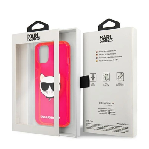 Kup Etui Karl Lagerfeld KLHCP13SCHTRP Apple iPhone 13 mini różowy/pink hardcase Glitter Choupette Fluo - KLD681PNK - {ean13} - Sklep Home Screen