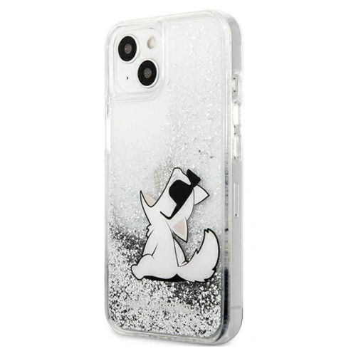 Kup Case Karl Lagerfeld KLHCP13SGCFS Apple iPhone 13 mini silber/silver hardcase Liquid Glitter Choupette Fun - KLD682SLV - {ean13} - Sklep Home Screen