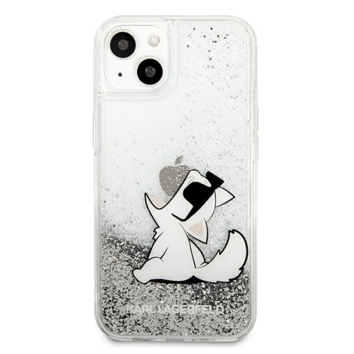 Kup Case Karl Lagerfeld KLHCP13SGCFS Apple iPhone 13 mini silber/silver hardcase Liquid Glitter Choupette Fun - KLD682SLV - {ean13} - Sklep Home Screen