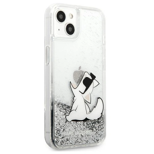 Kup Case Karl Lagerfeld KLHCP13SGCFS Apple iPhone 13 mini silber/silver hardcase Liquid Glitter Choupette Fun - KLD682SLV - {ean13} - Sklep Home Screen