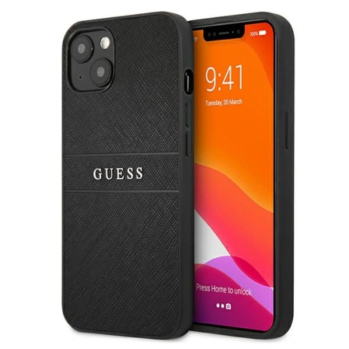 Kup Etui Guess GUHCP13MPSASBBK Apple iPhone 13 fekete/szürke Saffiano Pánt - GUE1321BLK - {ean13} - Sklep Home Screen
