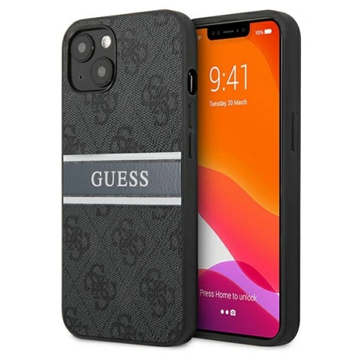 Kup Etui Guess GUHCP13S4GDGR Apple iPhone 13 mini szürke/grey hardcase 4G Stripe - GUE1323GRY - {ean13} - Sklep Home Screen