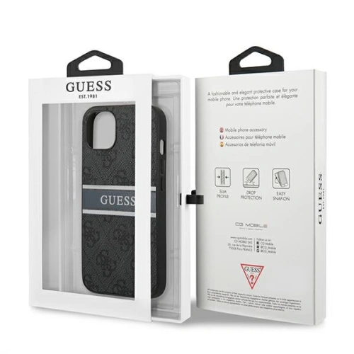 Kup Etui Guess GUHCP13S4GDGR Apple iPhone 13 mini szürke/grey hardcase 4G Stripe - GUE1323GRY - {ean13} - Sklep Home Screen