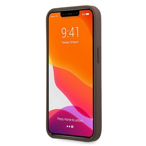Kup Case Guess GUHCP13S4GMGBR Apple iPhone 13 mini braun/brown Hardcase 4G Big Metal Logo - GUE1324BR - {ean13} - Sklep Home Screen