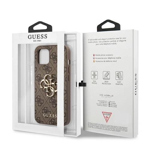 Kup Etui Guess GUHCP13S4GMGBR Apple iPhone 13 mini barna/brown hardcase 4G Big Metal Logo - GUE1324BR - {ean13} - Sklep Home Screen