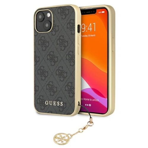 Kup Case Guess GUHCP13SGF4GGR Apple iPhone 13 mini grau/grey Hardcase 4G Charms Collection - GUE1325GRY - {ean13} - Sklep Home Screen