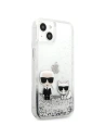 Kup Etui Karl Lagerfeld KLHCP13SGKCS Apple iPhone 13 mini srebrny/silver hardcase Liquid Glitter Karl&Choupette - KLD683SLV - {ean13} - Sklep Home Screen