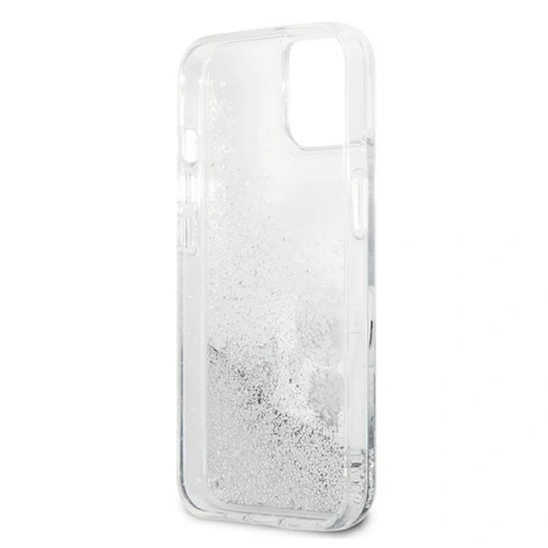 Kup Etui Karl Lagerfeld KLHCP13SGKCS Apple iPhone 13 mini srebrny/silver hardcase Liquid Glitter Karl&Choupette - KLD683SLV - {ean13} - Sklep Home Screen