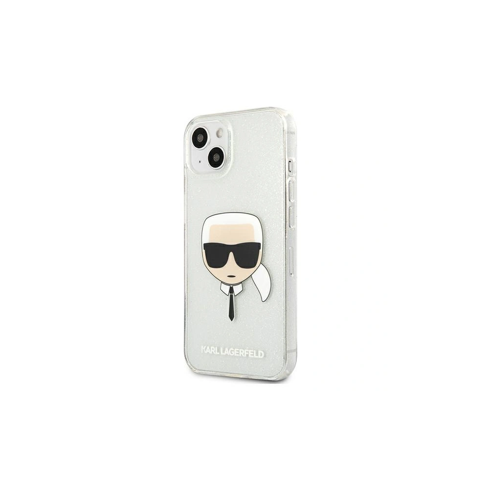 Etui Karl Lagerfeld KLHCP13SKHTUGLS Apple iPhone 13 mini srebrny/silver hardcase Glitter Karl`s Head